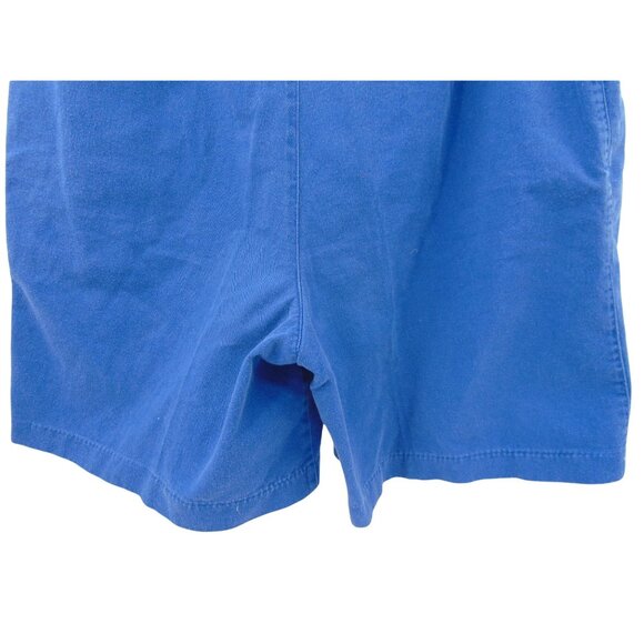 Vintage 80s Merona Blue Shorts 16 Womens High Paper Bag Waist Pleated Wide Leg - Picture 6 of 9